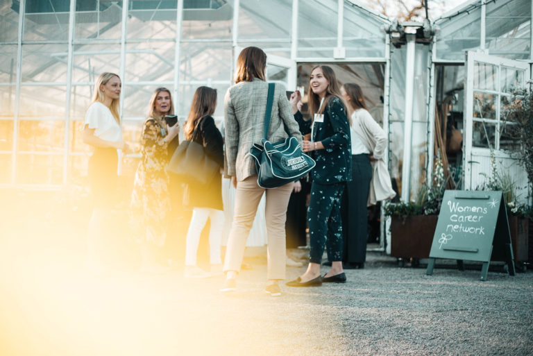 people mingle at event venue