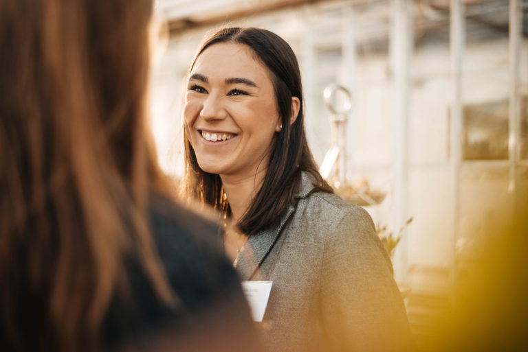 smiling person